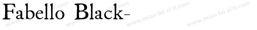 Fabello Black字体转换